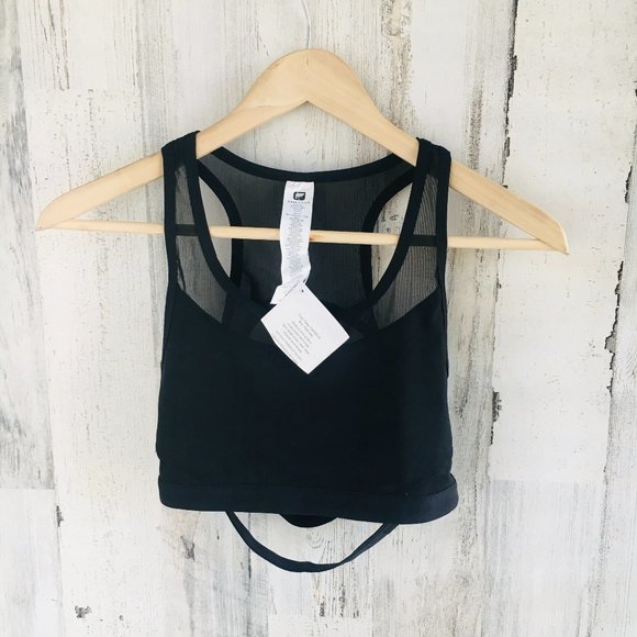 Fabletics Other - Fabletics Tropez Bra Double Back Strap Black Mesh